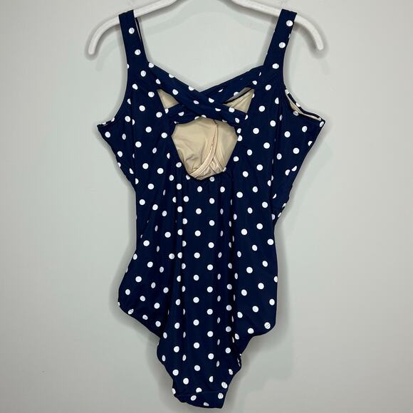 Lands End Women's DDD-Cup SlenderSuit Carmela Tummy Control One Piece Swimsuit - Picture 5 of 7